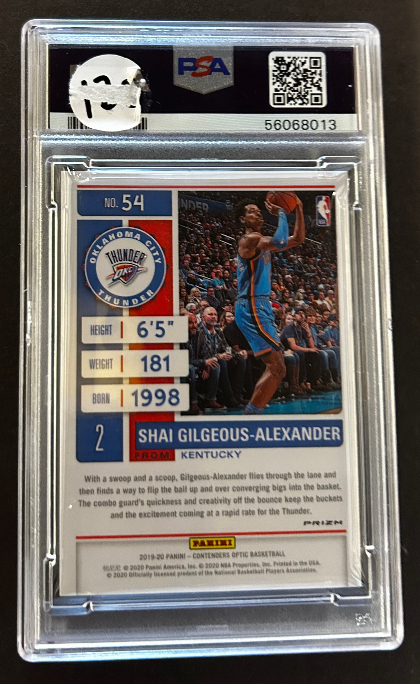 Shai Gilgeous Alexander Red Wave - PSA 10 - 2019/20 Panini Contenders Optic