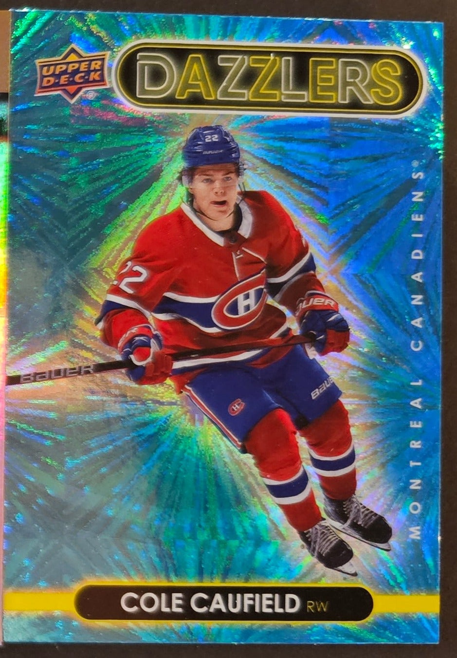 Cole Caufield 4 Card Lot - Blue Dazzlers / SPX Rookie / UD Canvas / Welcome to Montreal