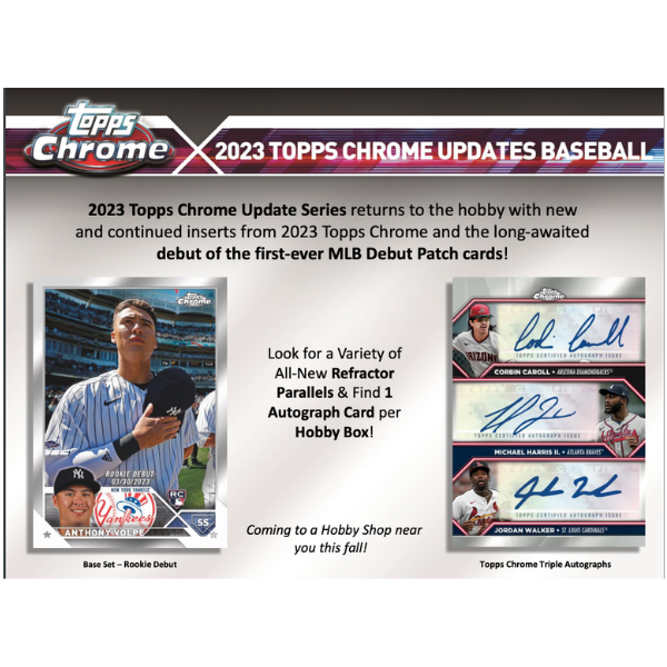 2023 Topps Chrome Updates Baseball Hobby – Pro Shop Sports