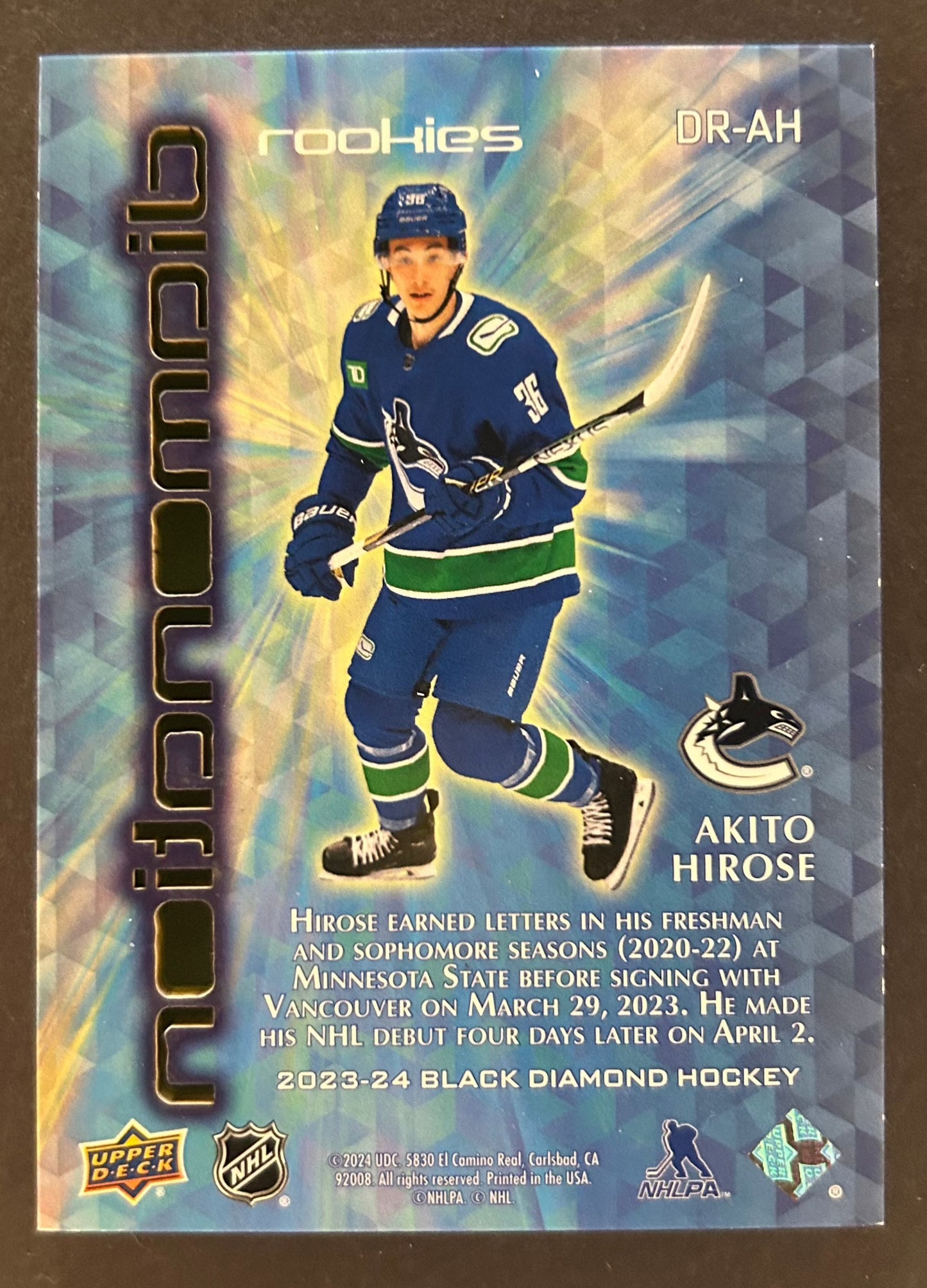 Akito Hirose Diamonation /99 - 2023/24 Black Diamond
