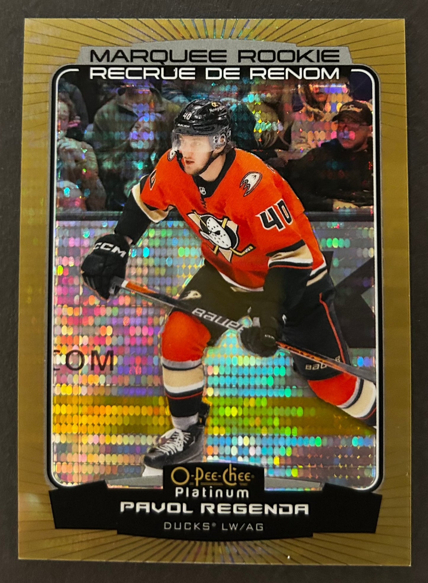 Pavol Regenda Marquee Rookie Seismic Gold /50 - 2022/23 O-Pee-Chee Platinum