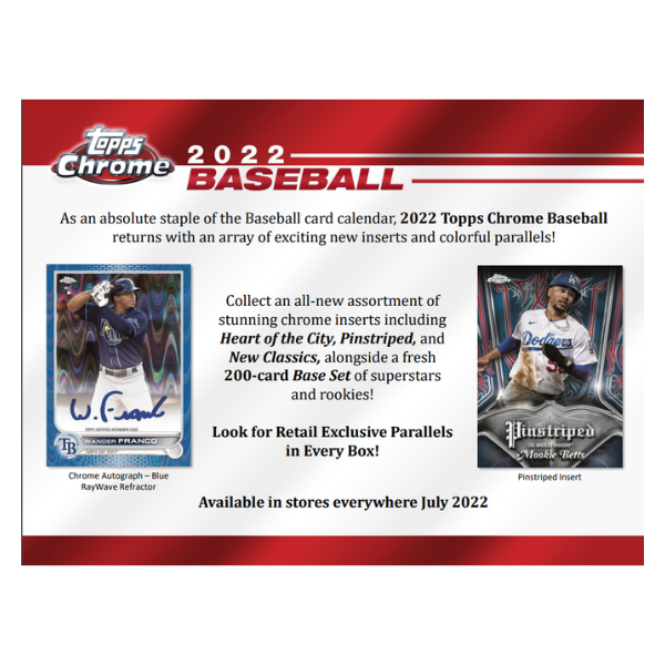 2022 Topps Chrome Baseball Blaster Pro Shop Sports