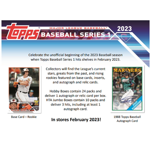 2023 Topps Baseball Series 1 (One) Hobby Box Pro Shop Sports