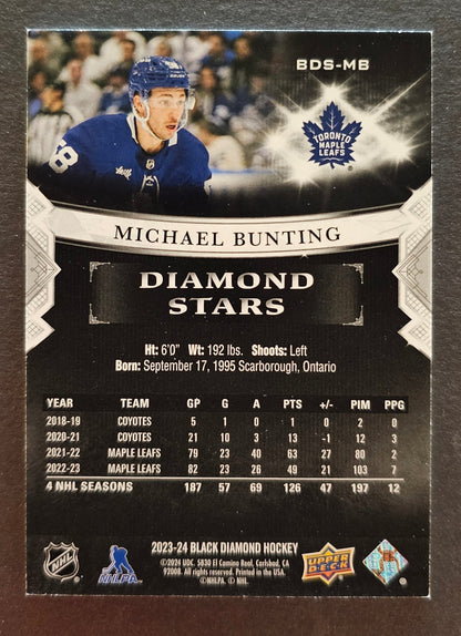 Michael Bunting Diamond Stars Purple /49 - 2023/24 Black Diamond