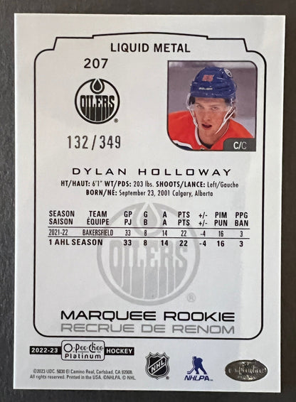 Dylan Holloway Marquee Rookie Liquid Metal /349 - 2022/23 O-Pee-Chee Platinum