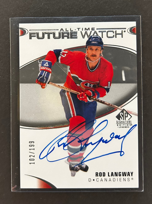 Rod Langway All Time Future Watch Auto /99 - 2020/21 SP Signatures