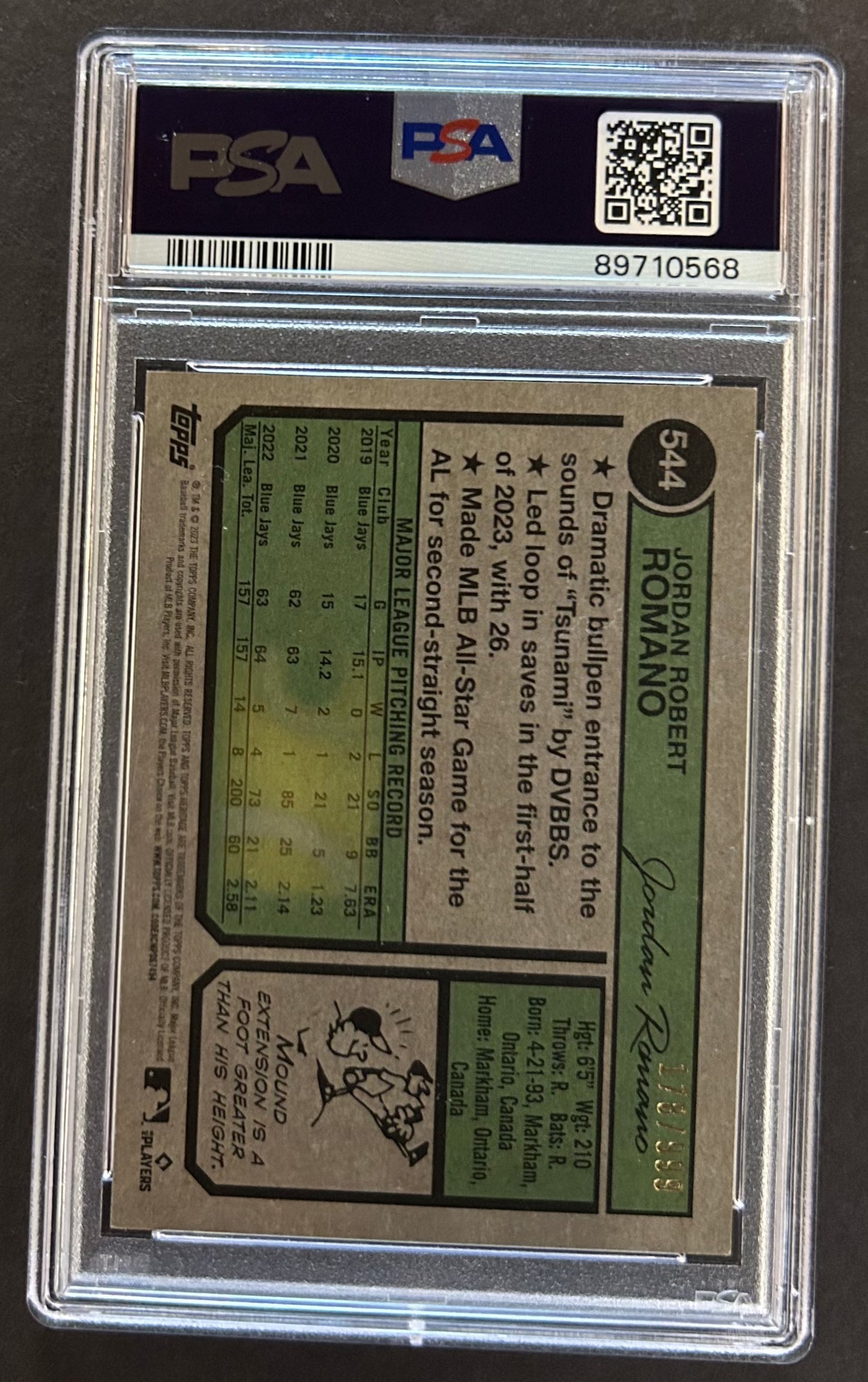 Jordan Romano Heritage - PSA 8 - 2023 Topps