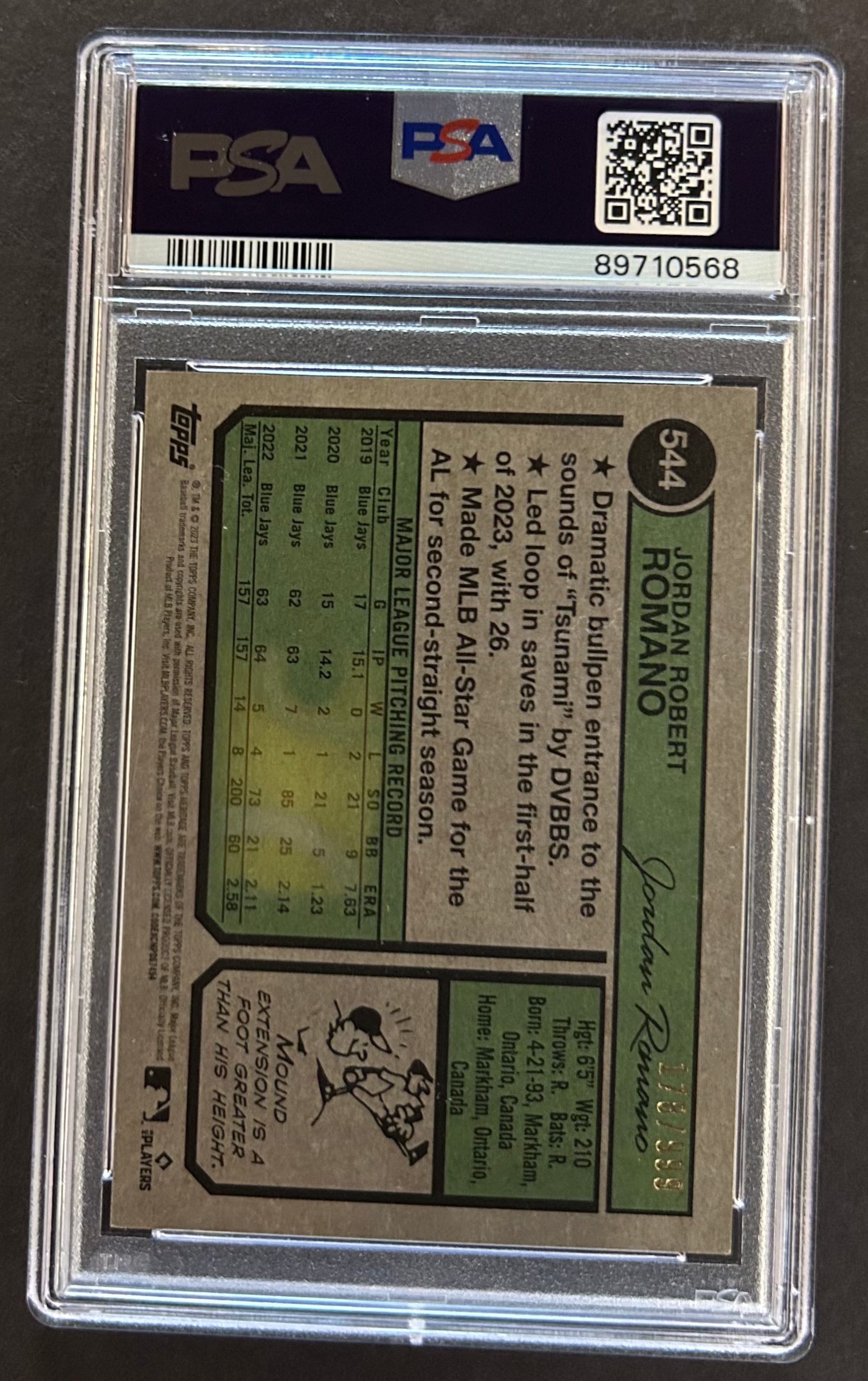 Jordan Romano Heritage - PSA 8 - 2023 Topps