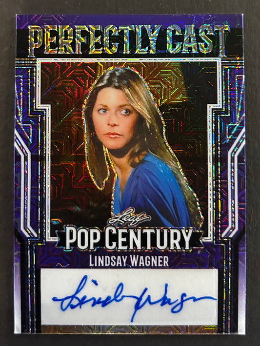 Lindsay Wagner Perfectly Cast Auto 1/1 Purple - 2023 Leaf Pop Century