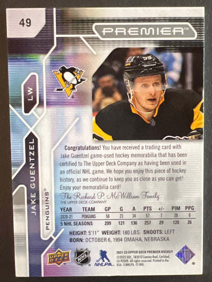 Jake Guentzel Premier Jersey - 2021/22 Premier