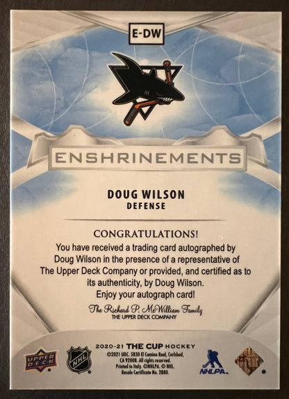 Doug Wilson Enshrinements Auto /99 - 2020/21 The Cup