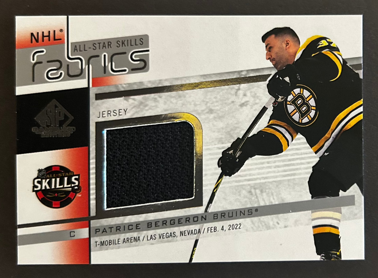 Patrice Bergeron All Star Skills Fabrics Jersey - 2022/23 SP Game Used