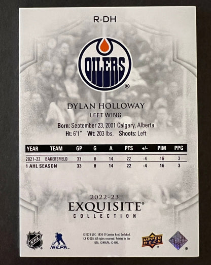 Dylan Holloway Exquisite Collection Rookies /399 - 2022/23 Black Diamond