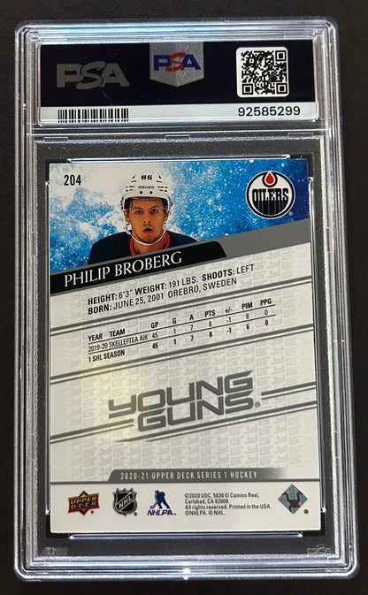 Philip Broberg Young Guns #204 - PSA 9 - 2020/21 Series 1