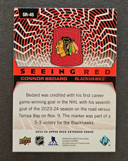 Connor Bedard Seeing Red Rookie - 2023/24 Extended Series