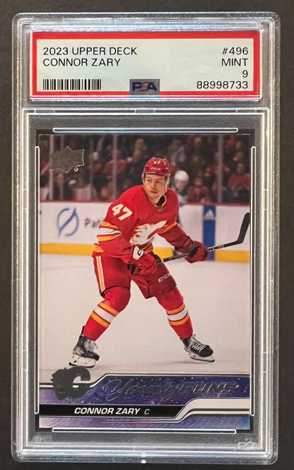 Connor Zary Young Guns Rookie #498 - PSA 9 - 2023/24 Series 2