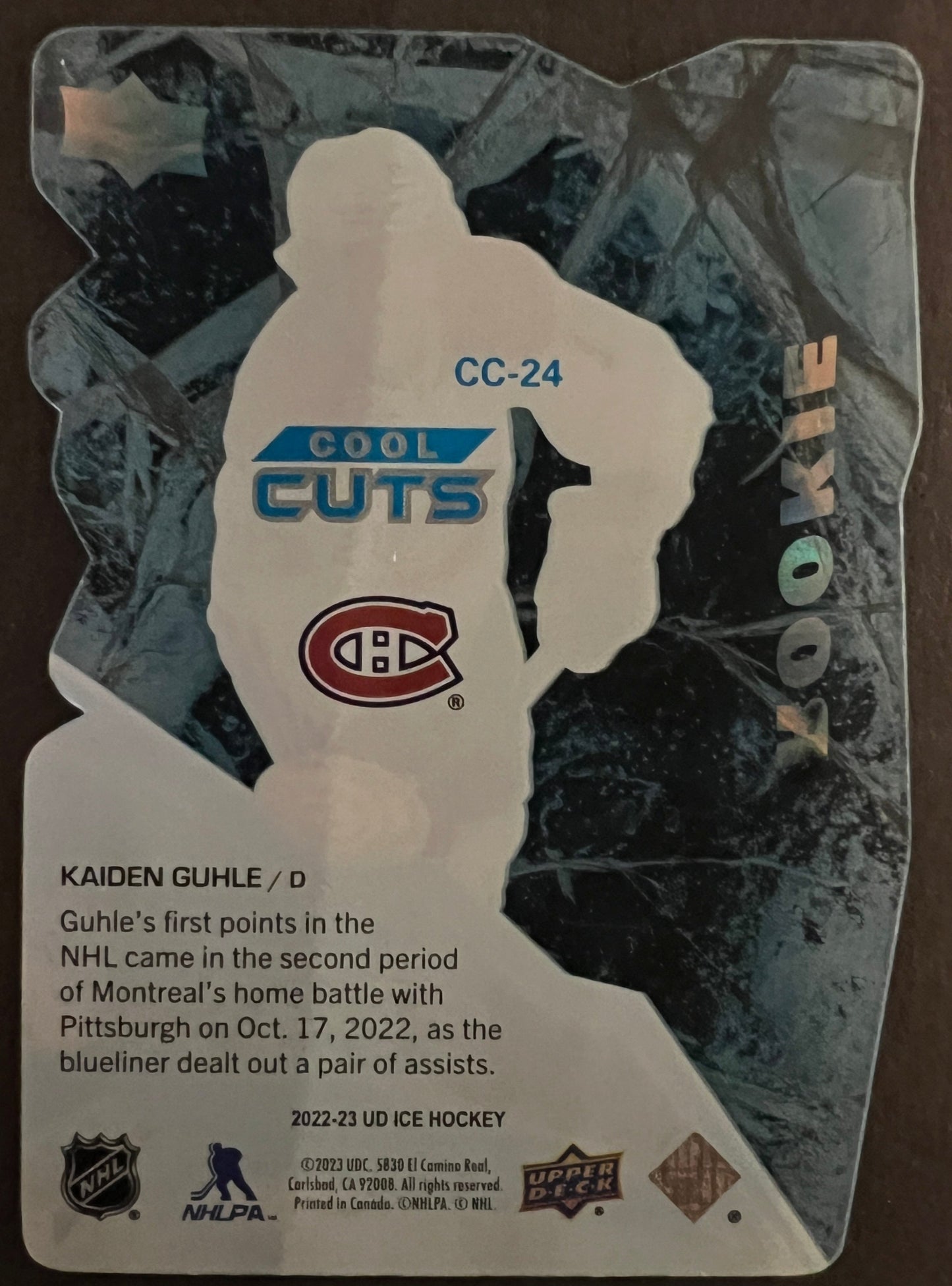 Kaiden Guhle Rookie Cool Cuts - 2022/23 Ice