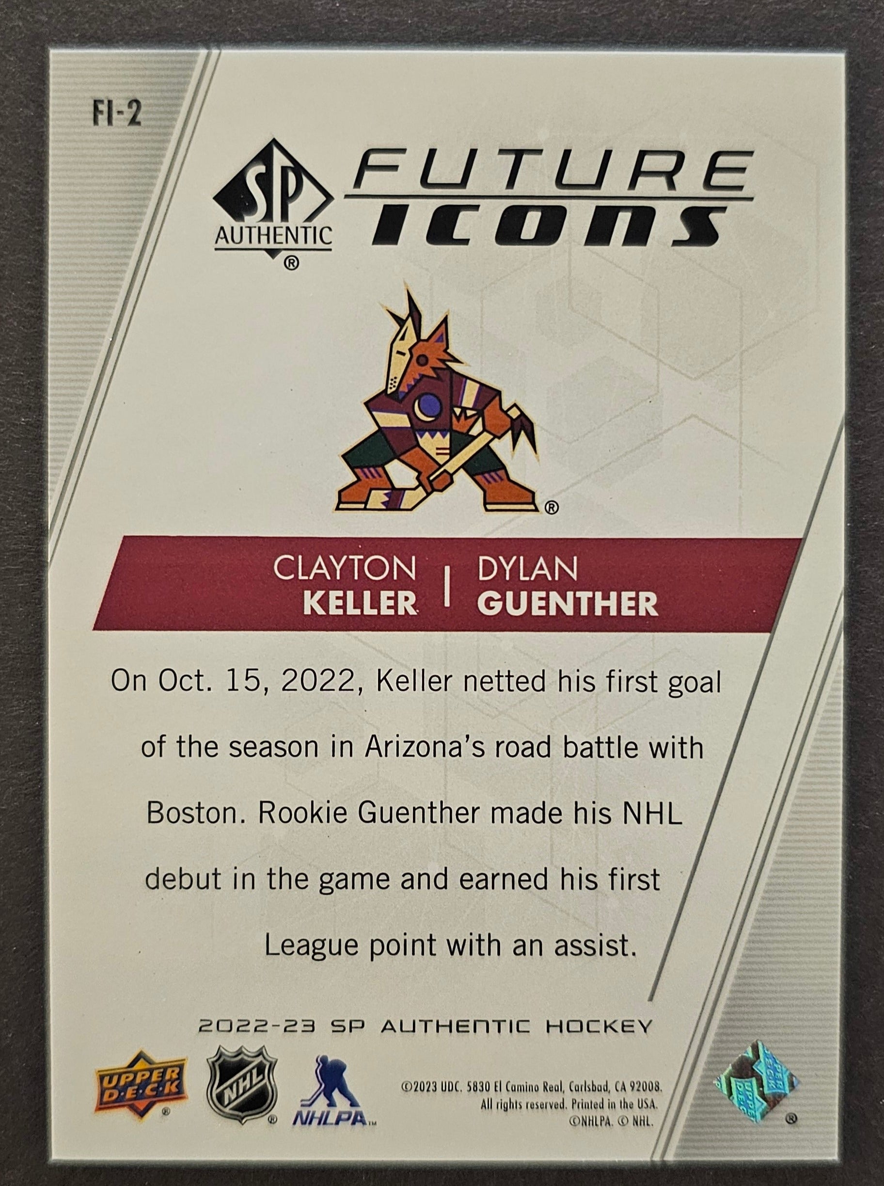 Keller / Guenther Coyotes Future Icons /399 - 2022/23 SP Authentic