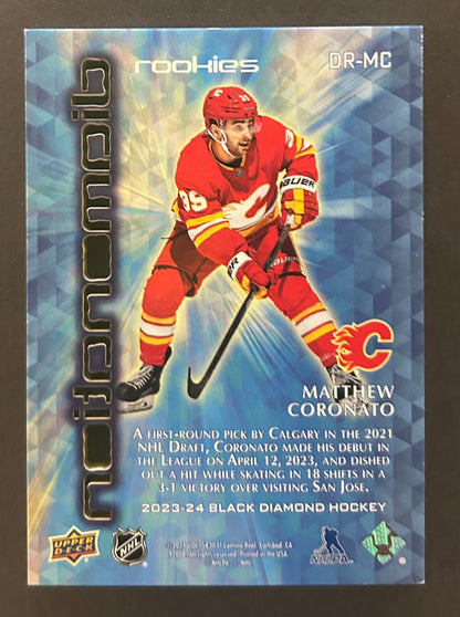 Matthew Coronato Diamonation Rookie - 2023/24 Black Diamond