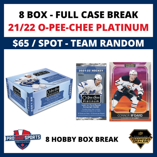 2021/22 O-Pee-Chee Platinum Hockey Case Break #23114 - Random Team