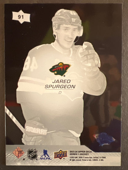 Jared Spurgeon Clear Cut Base - 2023/24 Series 1