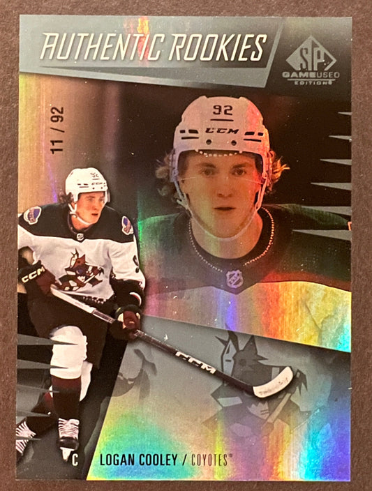 Logan Cooley Authentic Rookies Crystal /92 - 2023/24 SP Game Used