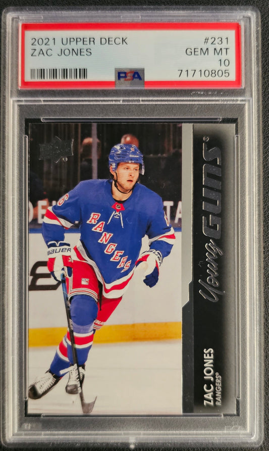 Zac Jones Young Guns (Rookie) # 231 Graded PSA 10 - 2021/22 Series 1