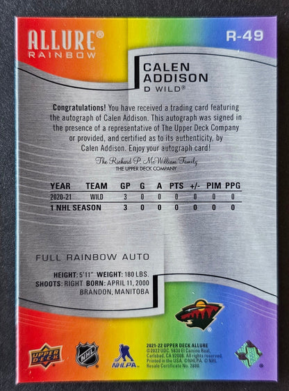 Calen Addison Full Rainbow Auto - 2021/22 Allure