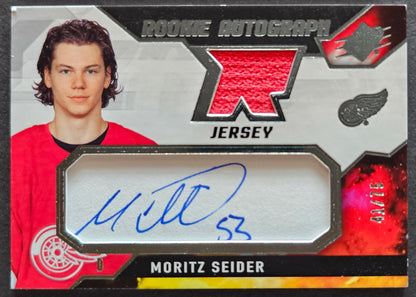 Moritz Seider Rookie Auto Jersey 41/75 - 2021/22 SPX