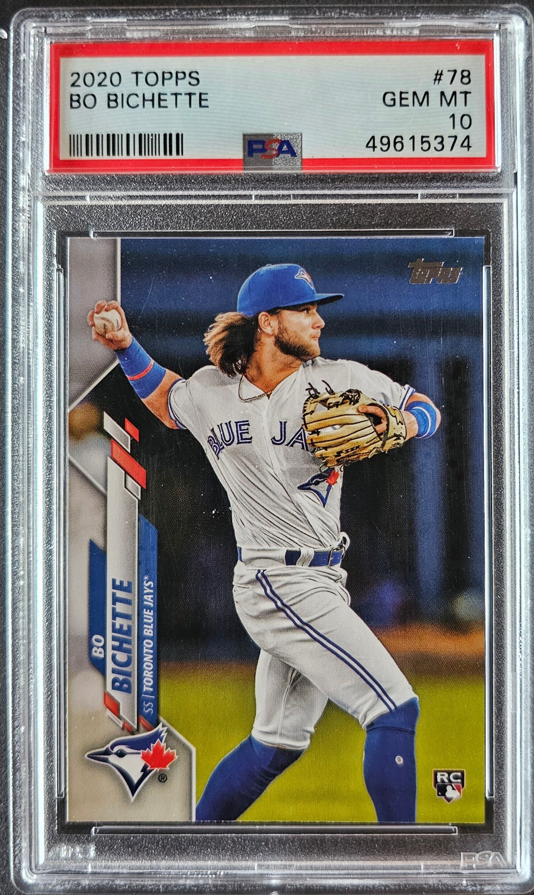 Bo Bichette Rookie #78 Graded PSA 10 - 2020 ToppsBo Bichette Rookie #78 Graded PSA 10 - 2020 Topps