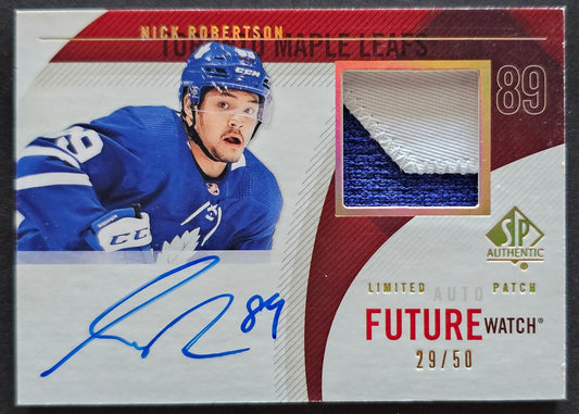 Nick Robertson Retro Future Watch Auto Patch 29/50 - 2020/21 SP Authentic