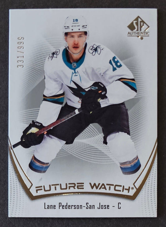 Lane Pederson Future Watch Auto - 2021/22 SP Authentic