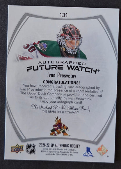 Ivan Prosvetov Future Watch Auto - 2021/22 SP Authentic