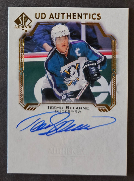 Teemu Selanne UD Authentics Auto - 2021/22 SP Authentic