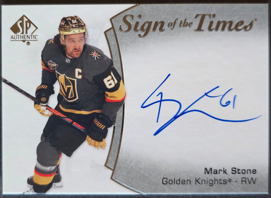 Mark Stone Sign Of The Times Auto - 2021/22 SP Authentic