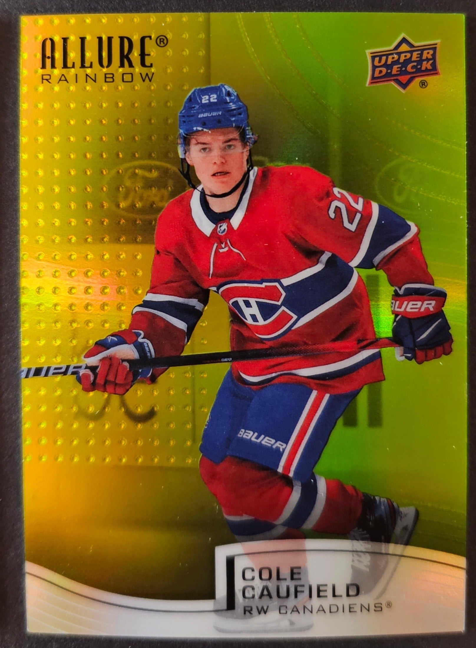 Cole Caufield Rookie Yellow Green Rainbow - 2021/22 Allure