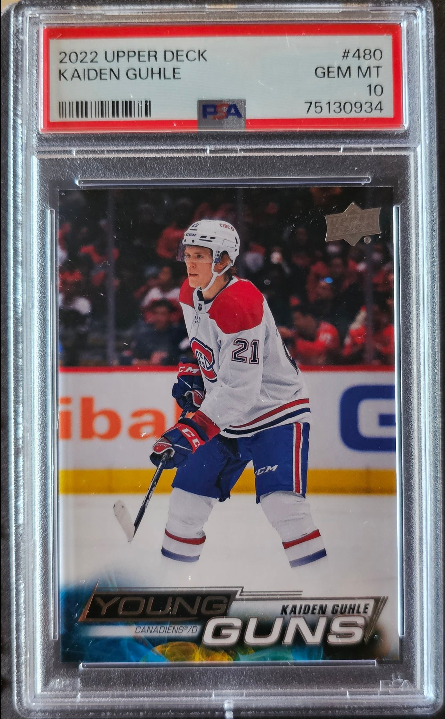 Kaiden Guhle Young Guns (Rookie) #480 Graded PSA 10 - 2022/23 Series 2