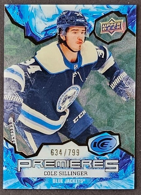 Cole Sillinger Ice Premieres Rookie Acetate Green /799 - 2021/22 Ice Hockey