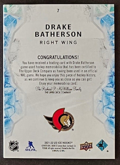 Drake Batherson Jersey Parallel - 2021/22 Ice Hockey