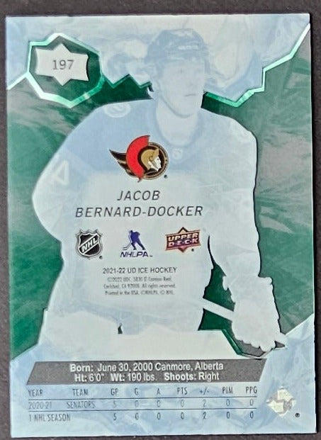 Jacob Bernard-Docker Ice Premieres Rookie Acetate Green /799 - 2021/22 Ice Hockey