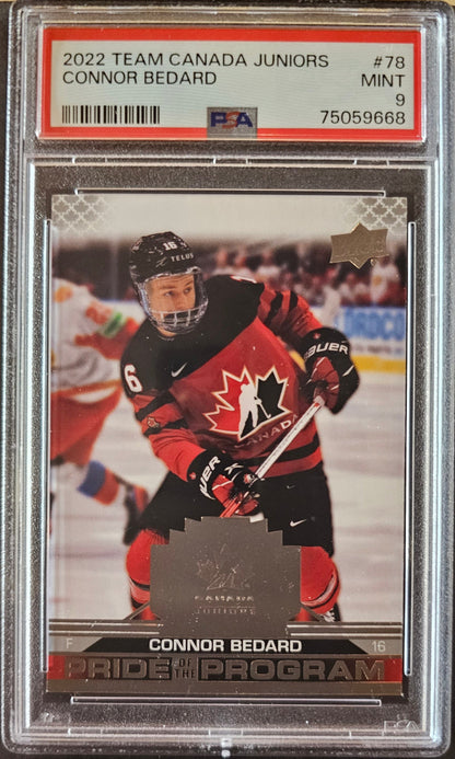 Connor Bedard Pride Of The Program #78 - Graded PSA 9 - 2022 Team Canada Juniors