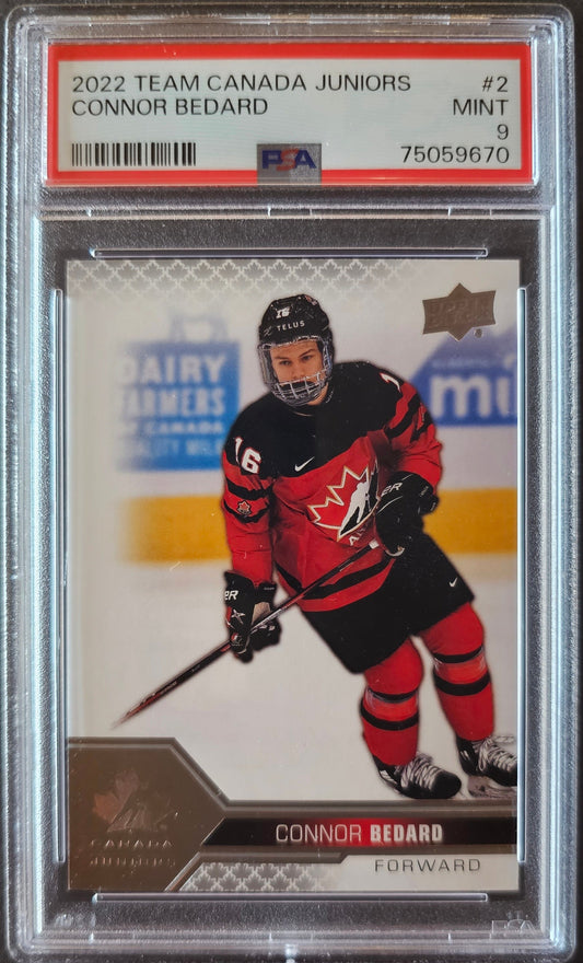 Connor Bedard Team Canada #2 Graded PSA 9 - 2022 Team Canada Juniors