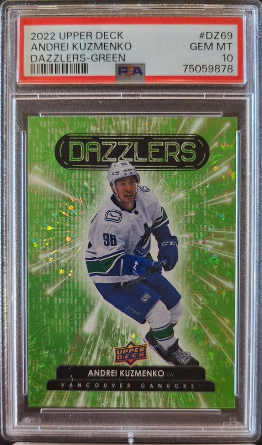 Andrei Kuzmenko Dazzlers Green (Rookie) Graded PSA 10 - 2022/23 Series 2