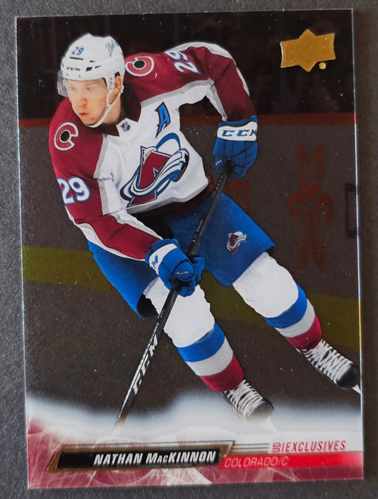 Nathan MacKinnon #297 UD Exclusives Clear Cut - Very Rare - 2022/23 Series 2