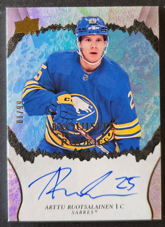 Arttu Ruotsalainen Gold Exquisite Rookies Auto /99 - 2021/22 Ice Hockey