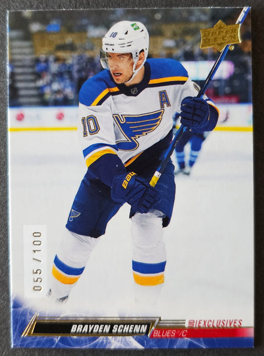 Brayden Schenn Base #407 Exclusives /100 - 2022/23 Series 2Brayden Schenn Base #407 Exclusives /100 - 2022/23 Series 2