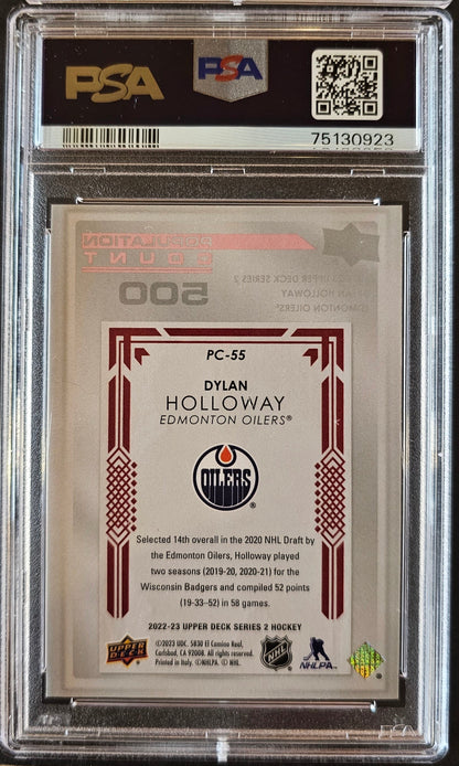 Dylan Holloway Pop Count 500 #PC55 Graded PSA 10 - 2022/23 Series 2