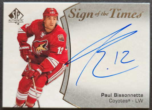 Paul Bissonnette Sign Of The Times Auto - 2021/22 SP Authentic