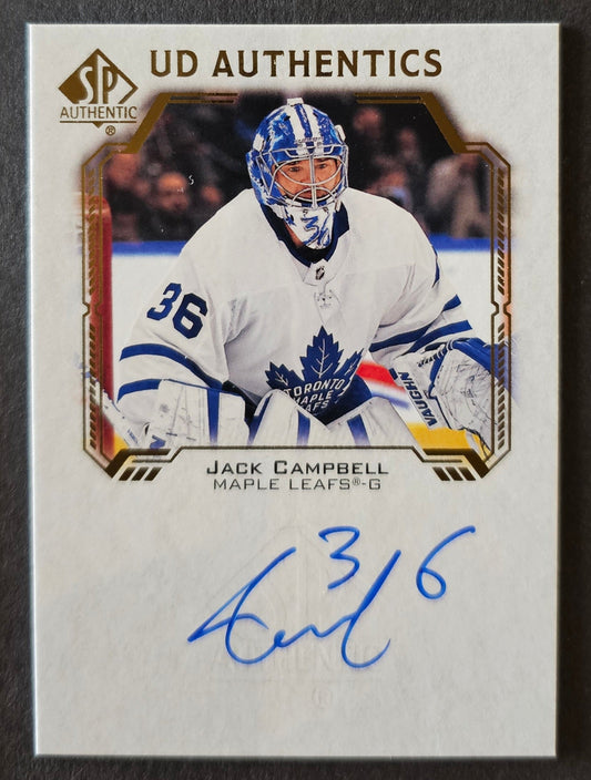 Jack Campbell UD Authentics Auto - 2021/22 SP Authentic