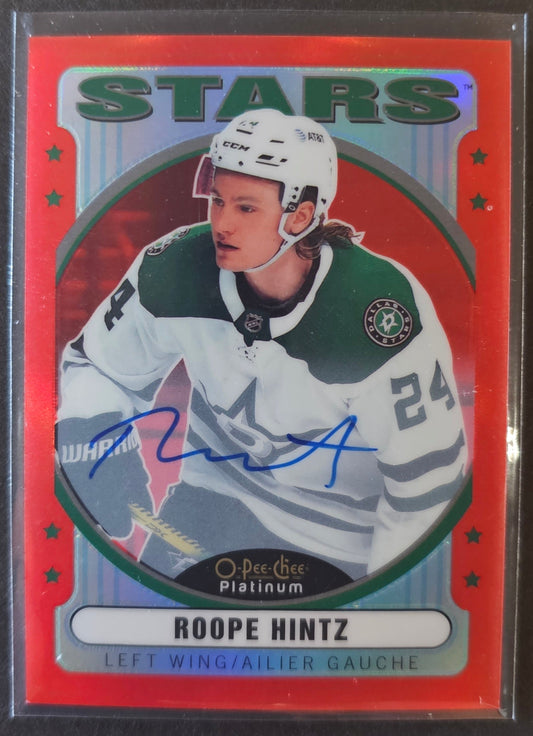 Roope Hintz Red Rainbow Auto OPC Retro - 2021/22 O-Pee-Chee Platinum